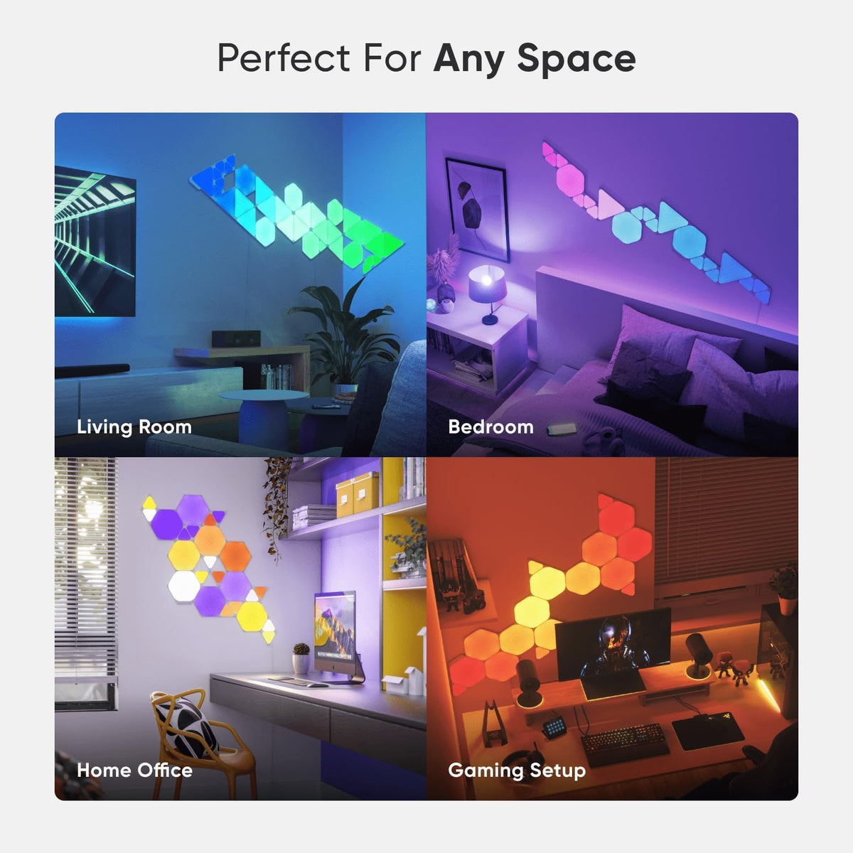 Nanoleaf Shapes Hexagon Smart RGBW LED Wall Light Panels - White NEW