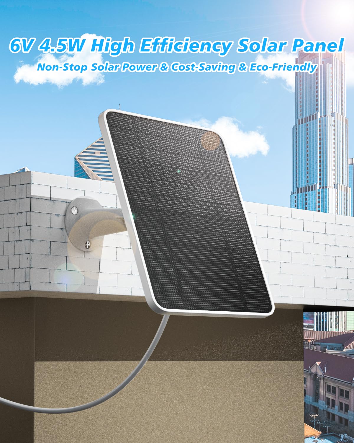 Solar Panel Charger Monocrystalline White Outdoor Power Bank NEW