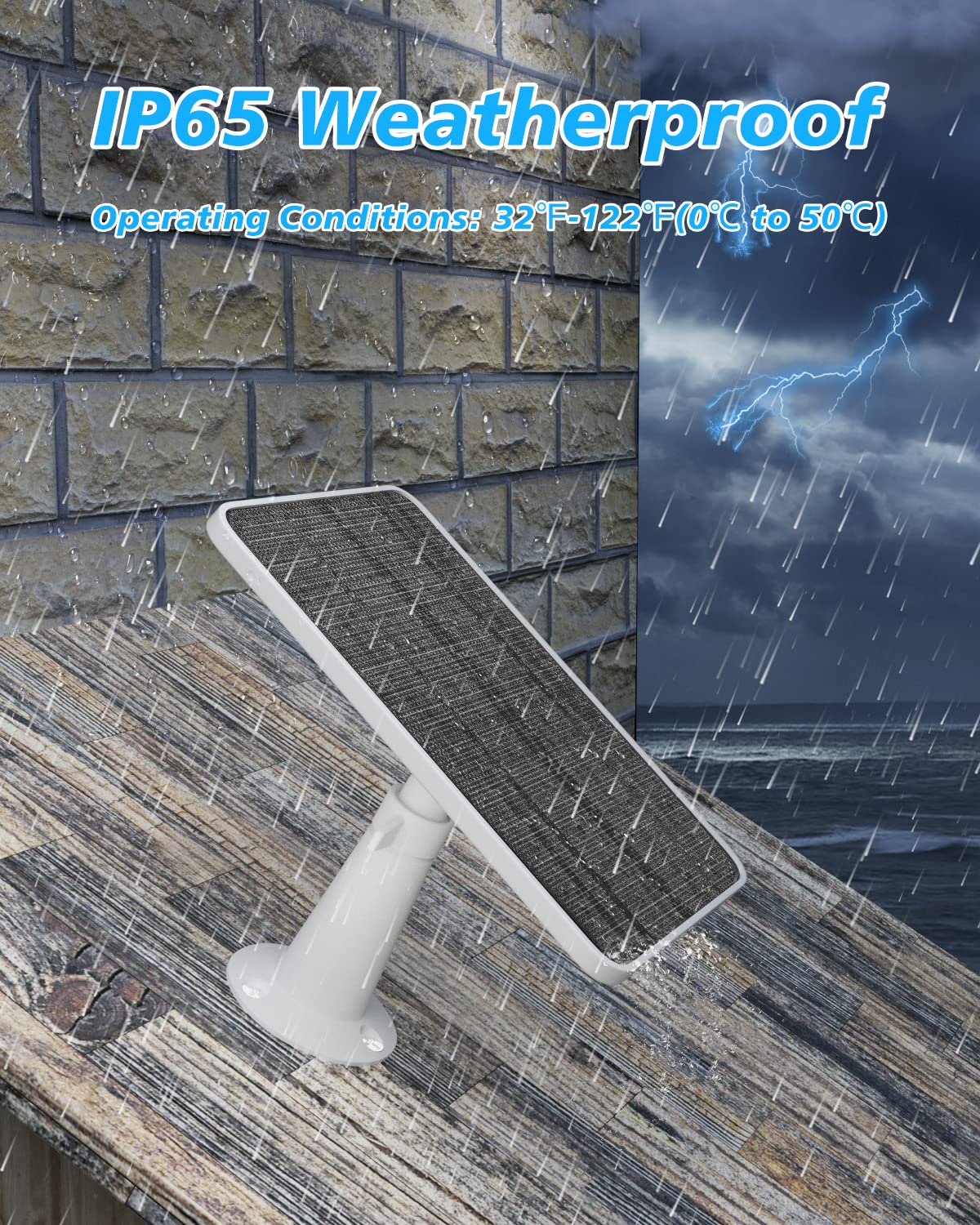 Solar Panel Charger Monocrystalline White Outdoor Power Bank NEW