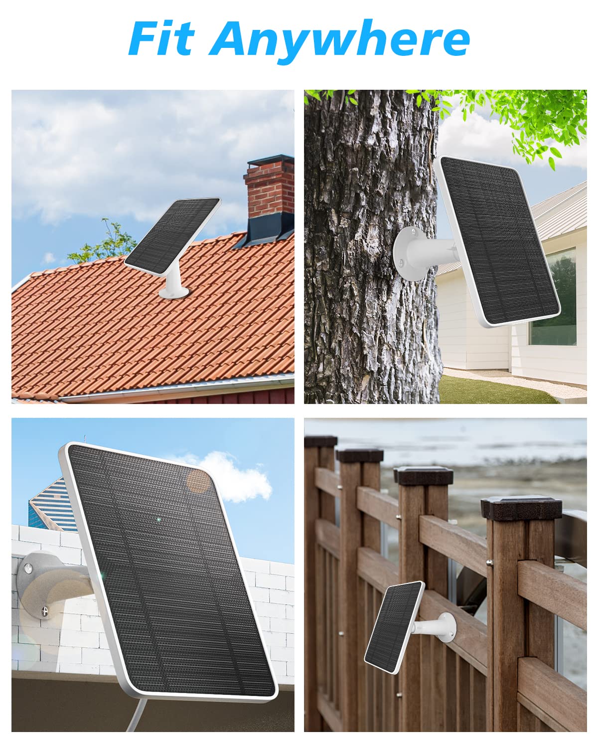 Solar Panel Charger Monocrystalline White Outdoor Power Bank NEW