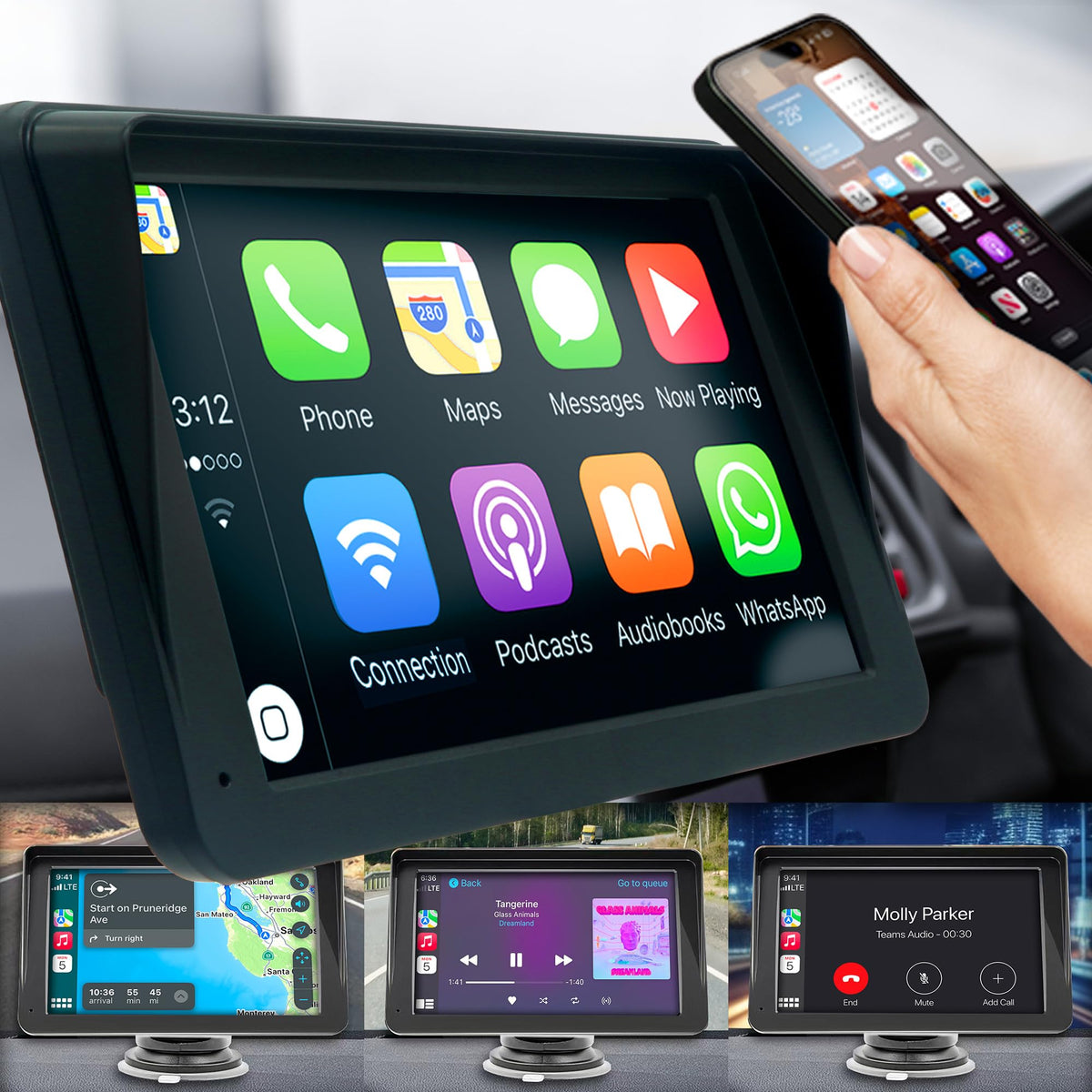 Kleva Range Car Electronics 7" HD Touch Screen Portable Car Multimedia - DEMO