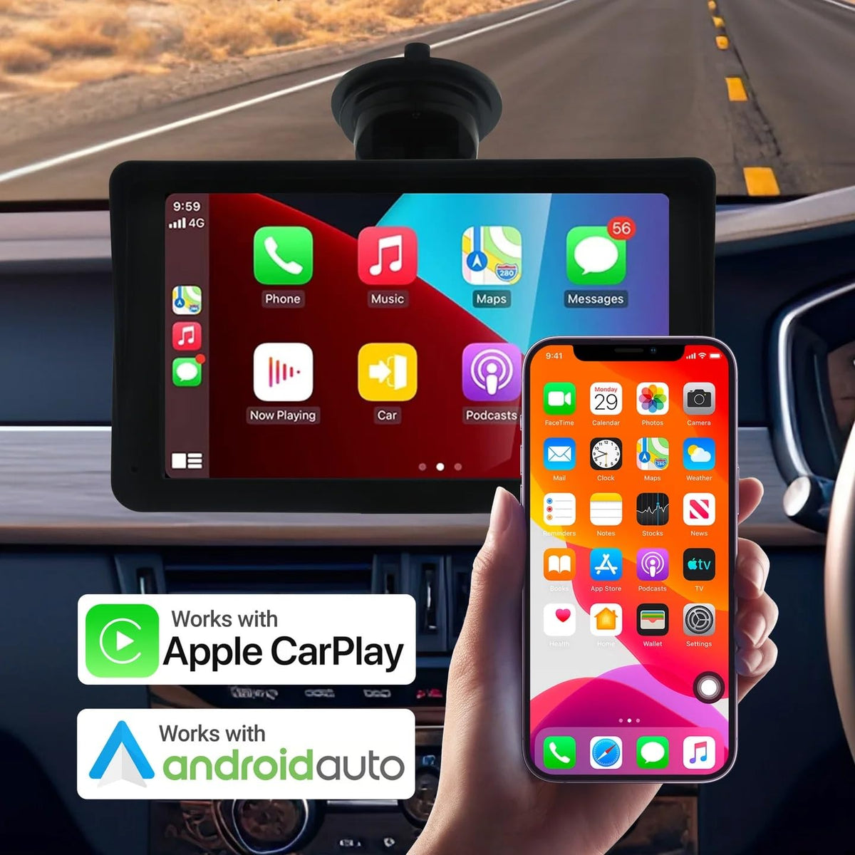 Kleva Range Car Electronics 7" HD Touch Screen Portable Car Multimedia - DEMO
