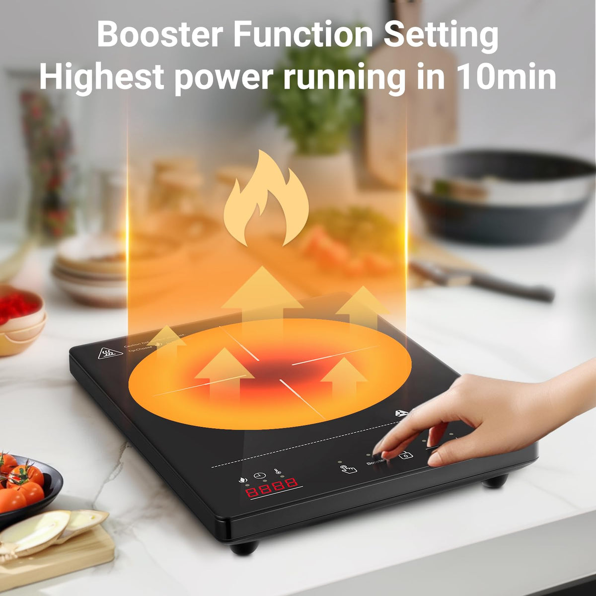 AAOBOSI 2000W Portable Induction Cooktop Single Burner Black DEMO