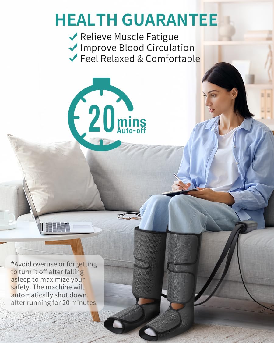 Nekteck Leg Massager with Air Compression for Circulation - Grey DEMO