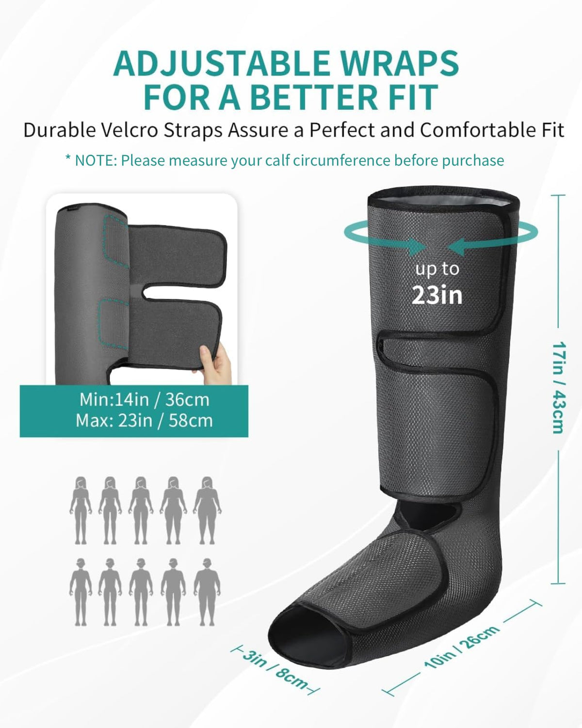 Nekteck Leg Massager with Air Compression for Circulation - Grey DEMO
