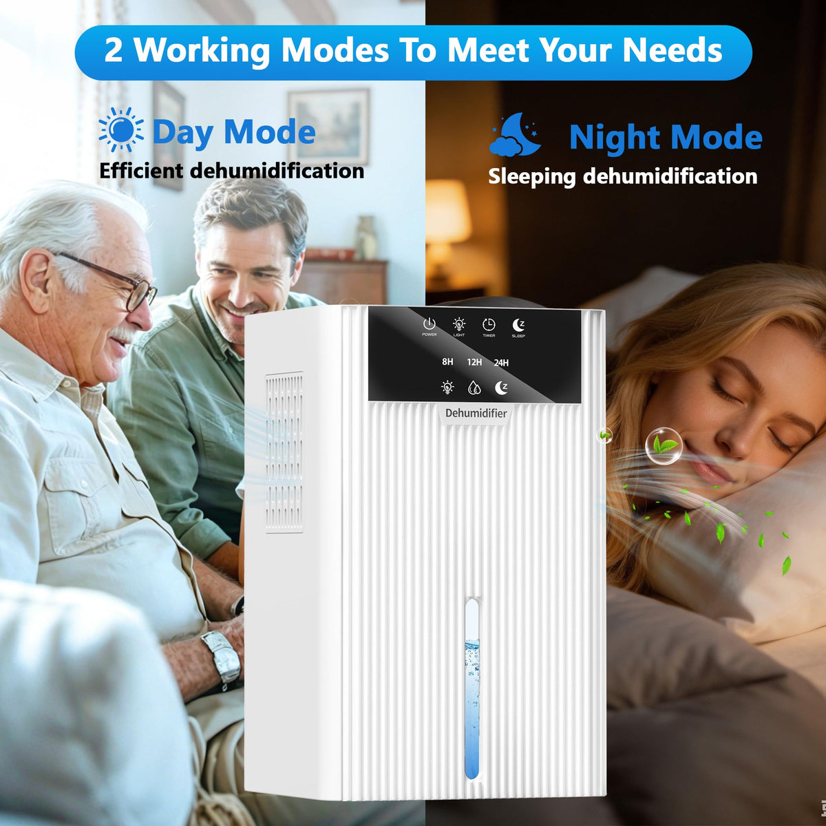 Pudge 2200ML White Dehumidifier for Bedroom Damp Moisture Absorber NEW