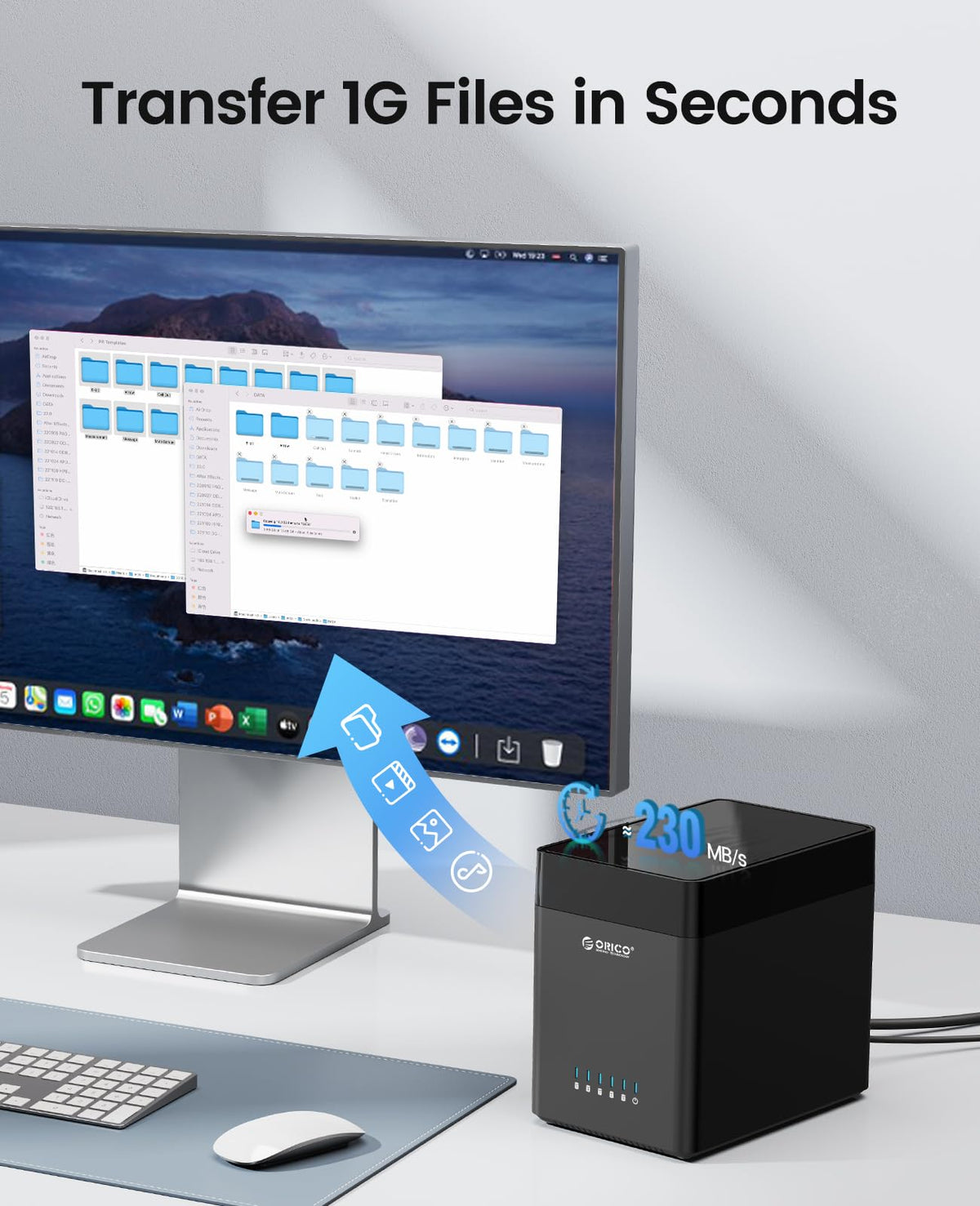 ORICO 5 Enclosures Bay Hard Drive Enclosure USB 3.0 SATA Storage Black DEMO