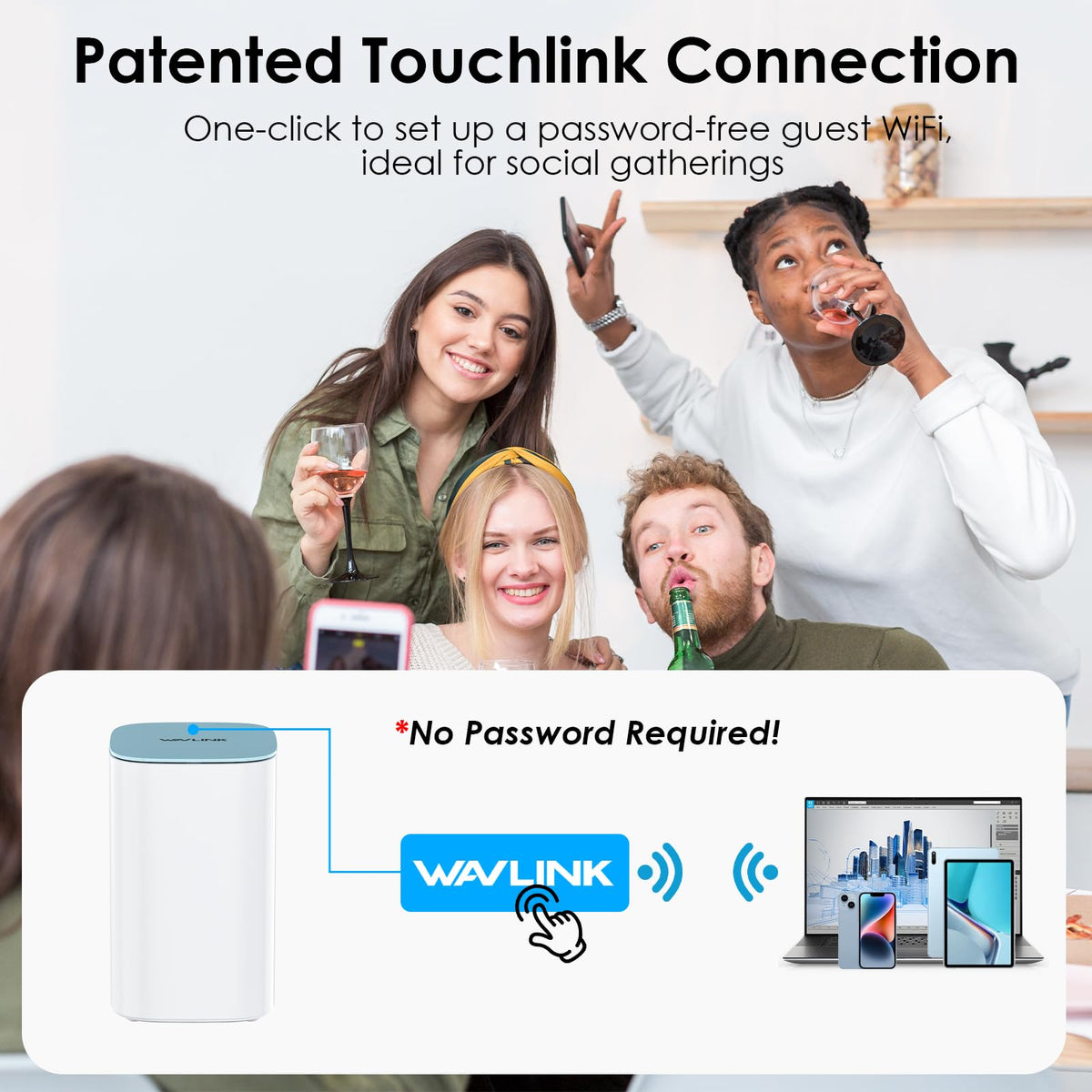 WAVLINK AX3000 Routers WiFi 6 Mesh Dual-Band Whole Home Router White DEMO