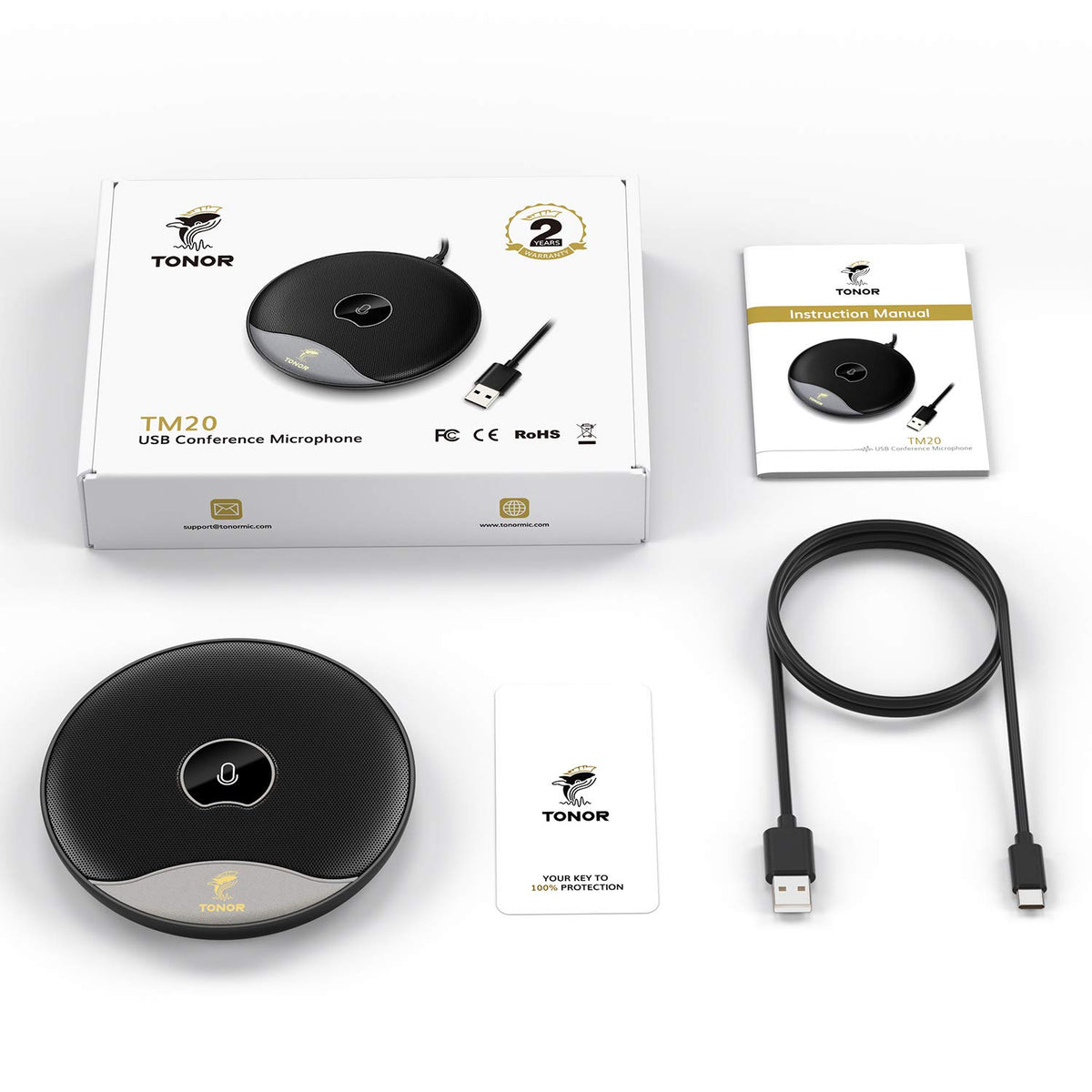 TONOR USB PC Microphones PC Microphone 360° Omnidirectional Conference NEW