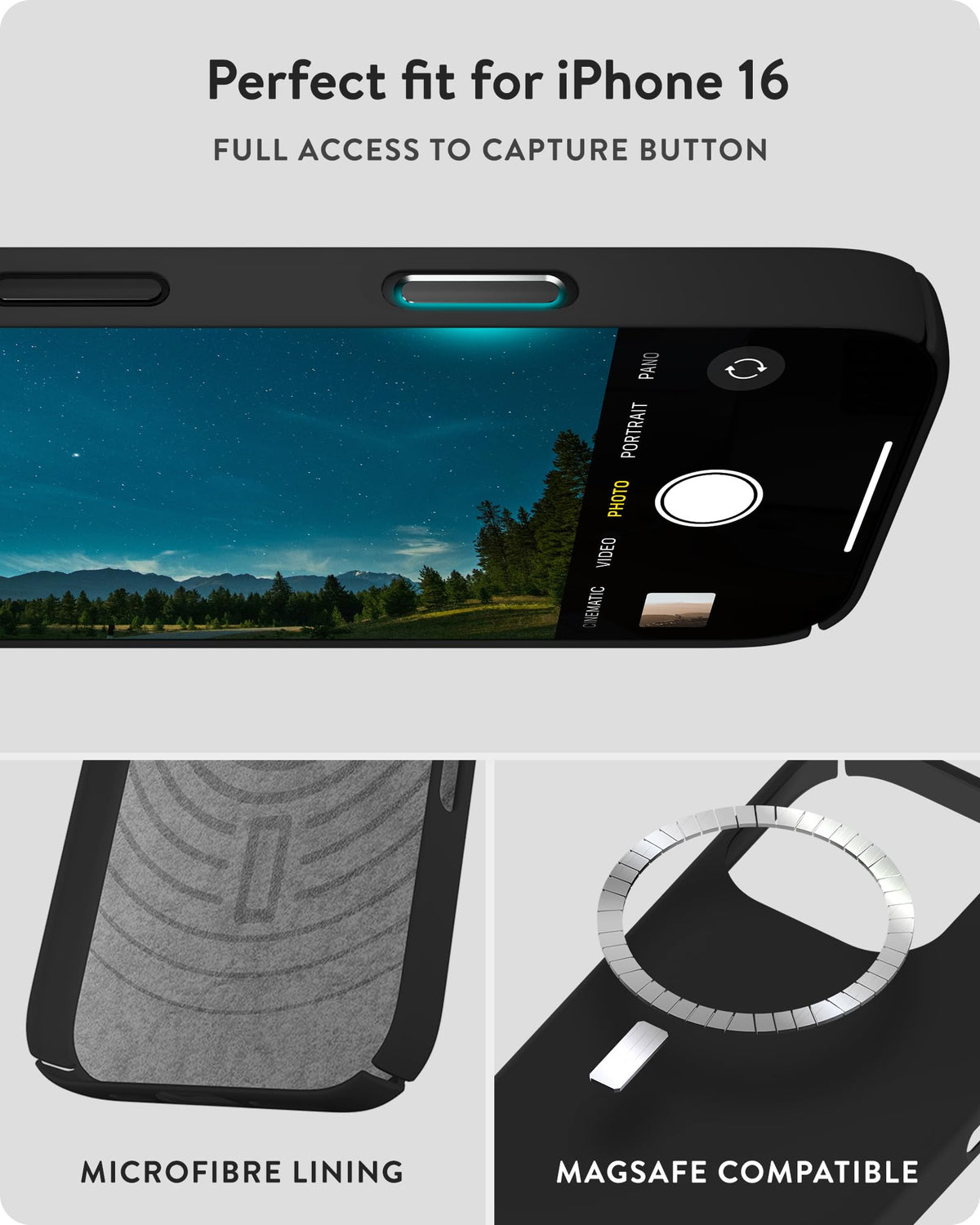 Mous iPhone Phone Cases 16 Pro Case Slim MagSafe Black - Protective Size NEW