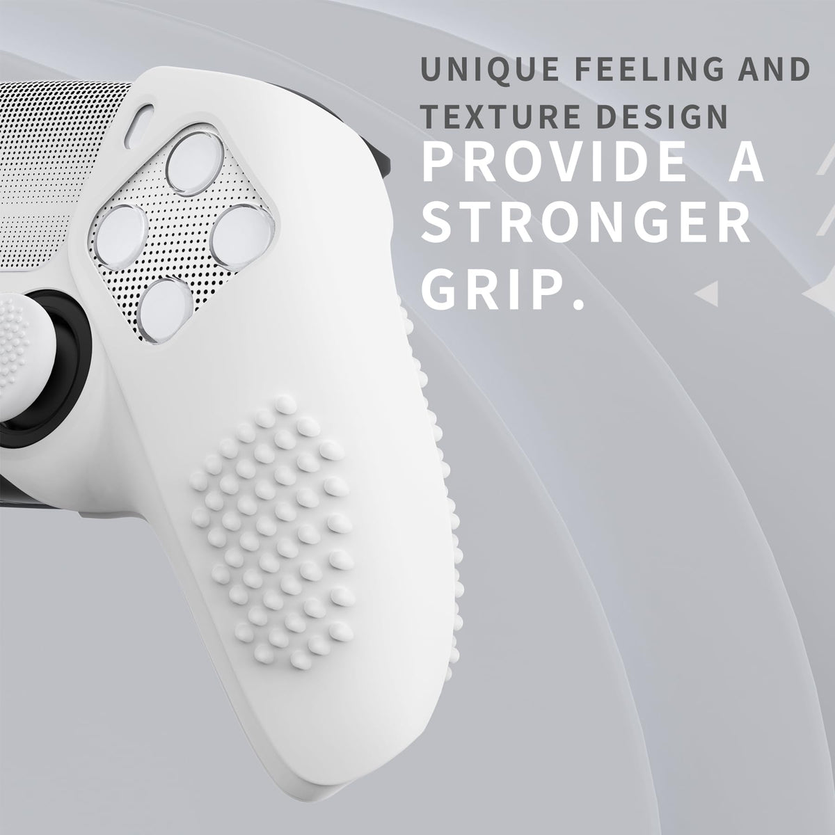 PlayVital PS5 Controller Silicone Skin Cover White 2 Pack Set NEW