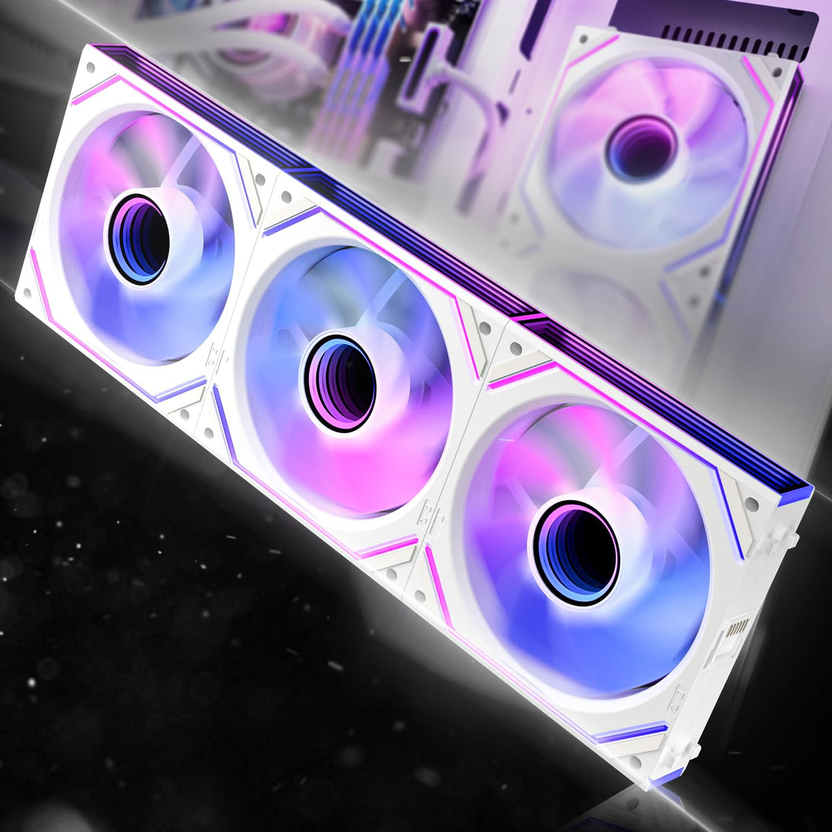 AsiaHorse Dawn PRO 120mm ARGB PWM Case Fan White 1850RPM DEMO