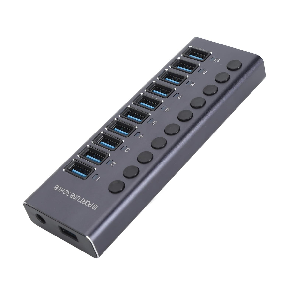 10 Port USB Hubs USB 3.0 Hub with Individual Switches Powered Grey NEW