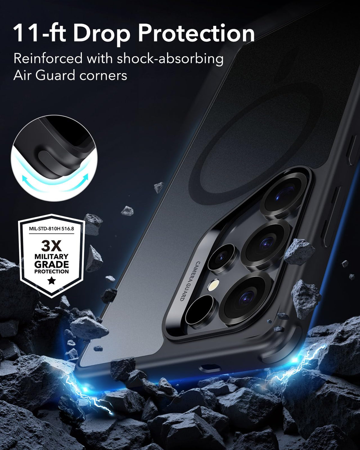 ESR Samsung Galaxy S25 Ultra MagSafe Phone Case - Frosted Black Size Galaxy NEW