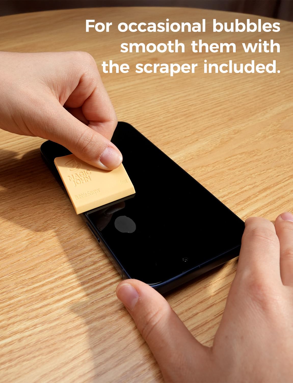 MAGIC JOHN iPhone 15 Pro Max Clear Tempered Glass Screen Protector Size NEW
