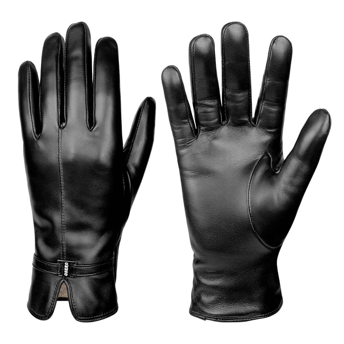 OZERO Black Cold Weather Leather Gloves Touchscreen Size XL NEW