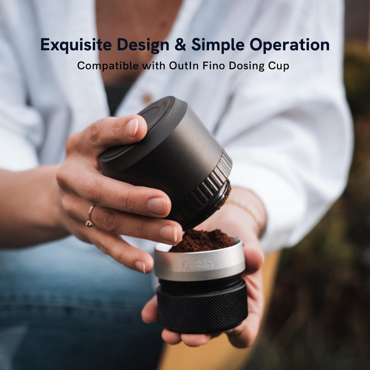OutIn Nano Tampers Espresso Tamper Stainless Steel Silver NEW