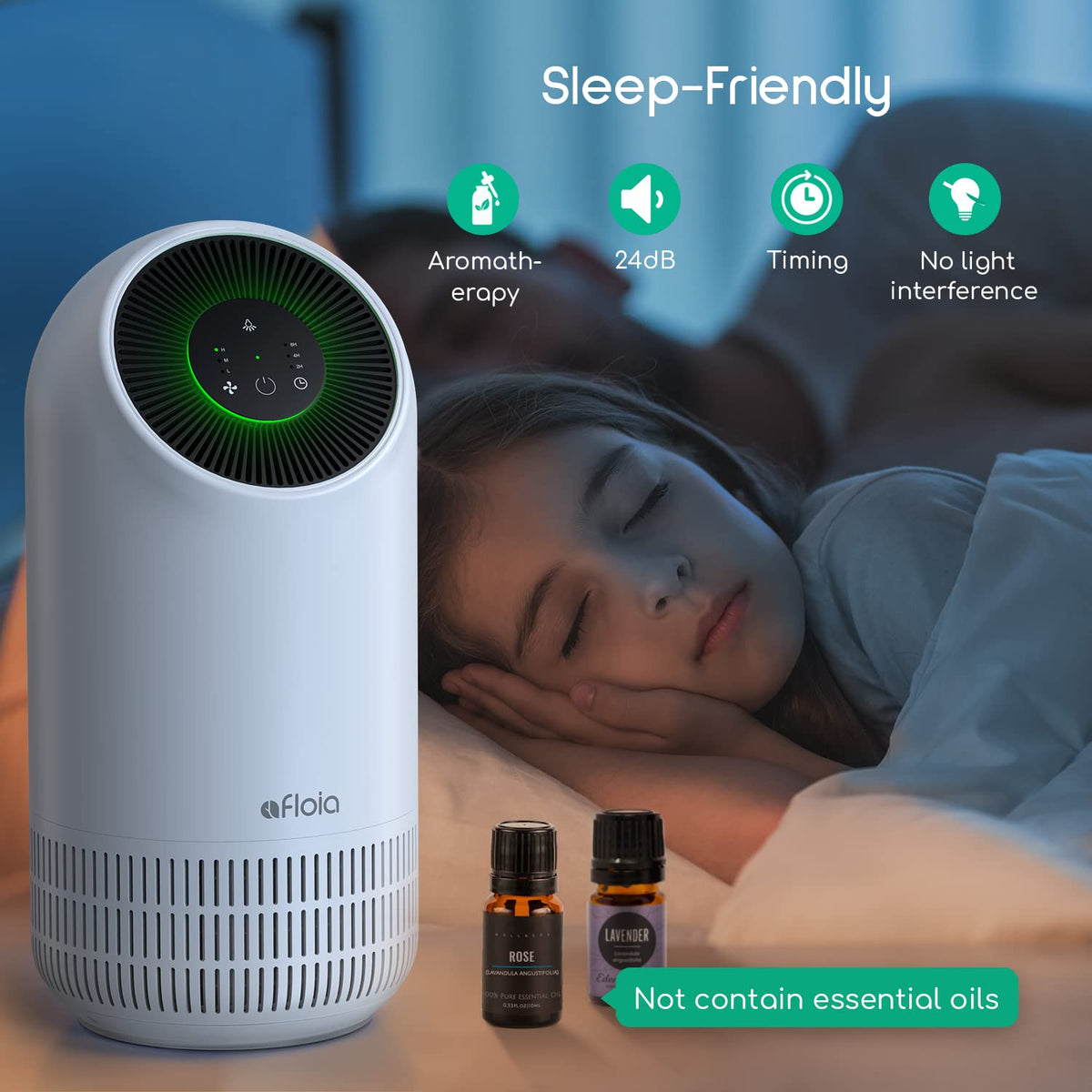 Afloia Air Purifier with Essential Oil Diffuser H13 HEPA NEW