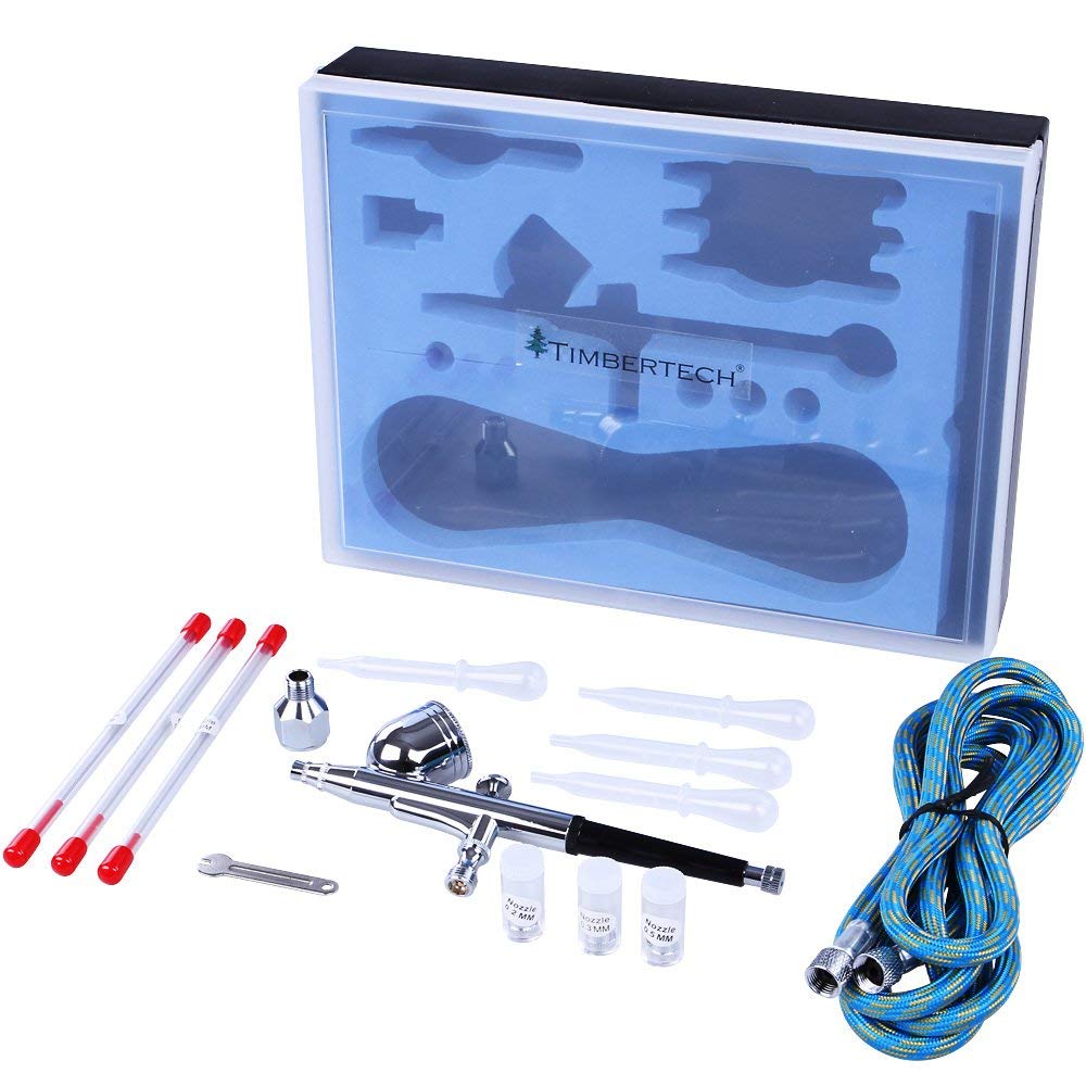 TIMBERTECH Precision Professional Dual Action Airbrush - Silver NEW