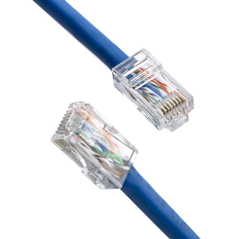 CableCreation Cat 6 RJ45 Connectors 100-Pack UTP Ethernet Cable NEW