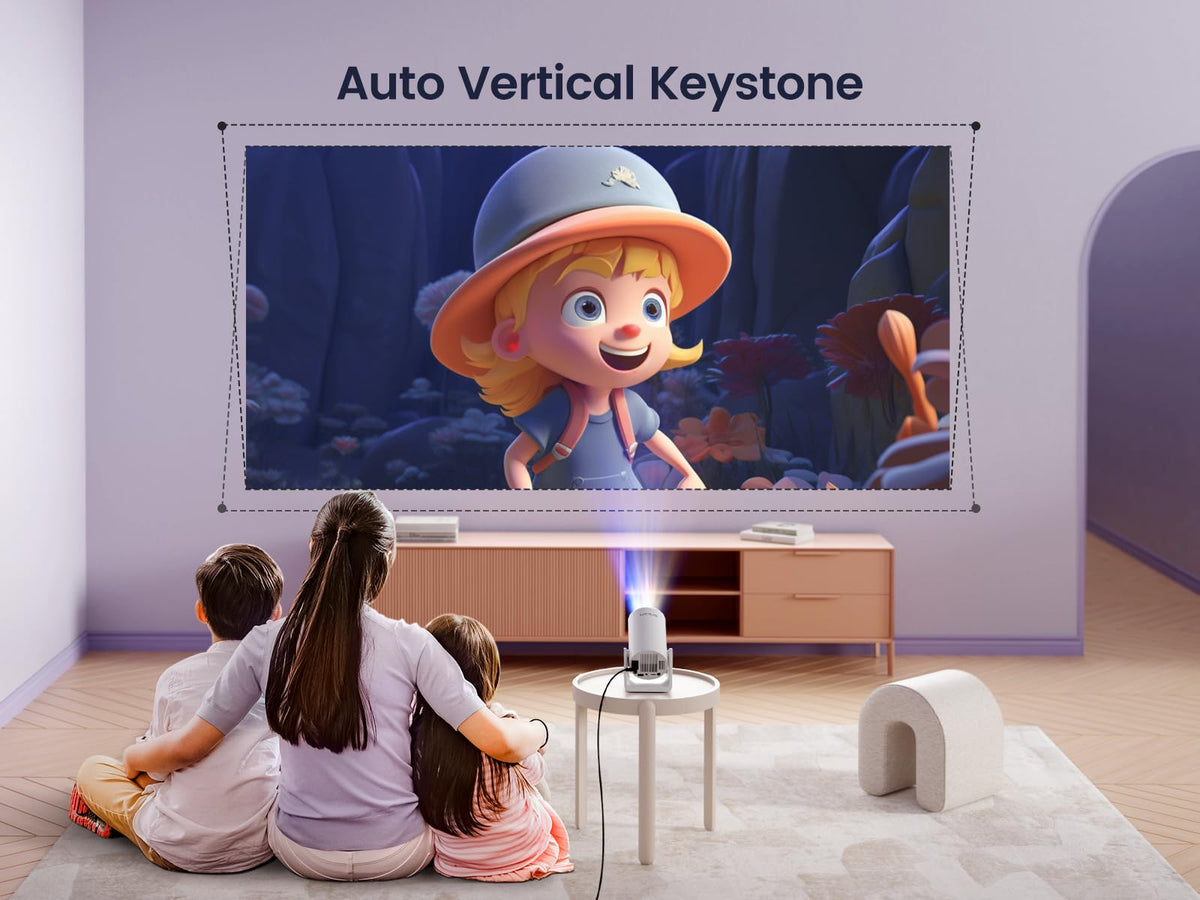 WiMiUS 4K Projectors Projector with Electric Focus Auto Keystone 22000 Lumens