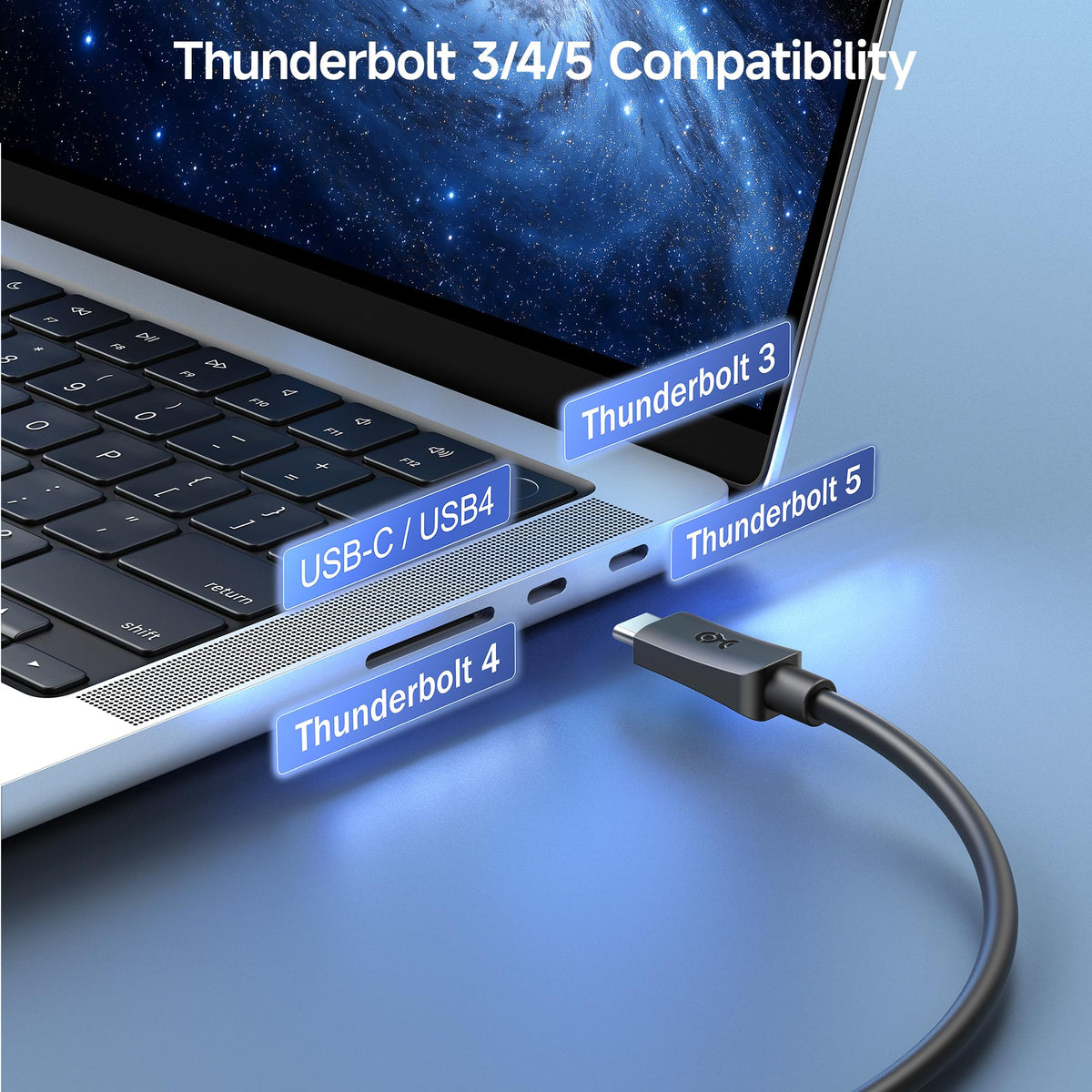 Cable Matters USB Cables USB C to Monitor Black 2.5m 5Gbps Size 2.5m / 8.2ft NEW