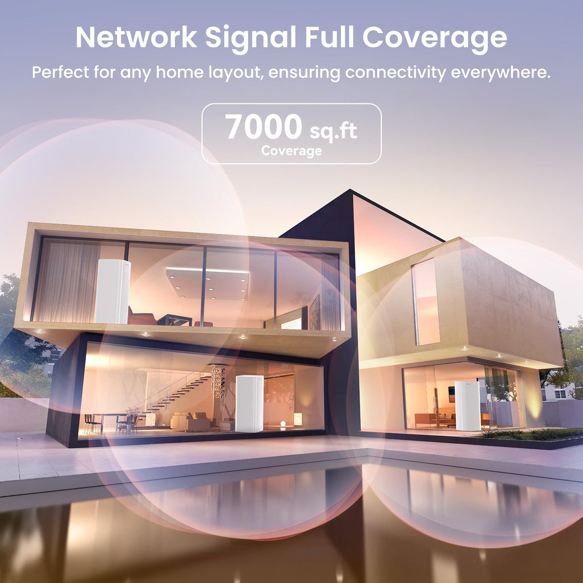 Tenda AX3000 Routers Dual-Band Mesh WiFi Router for Whole Home White DEMO