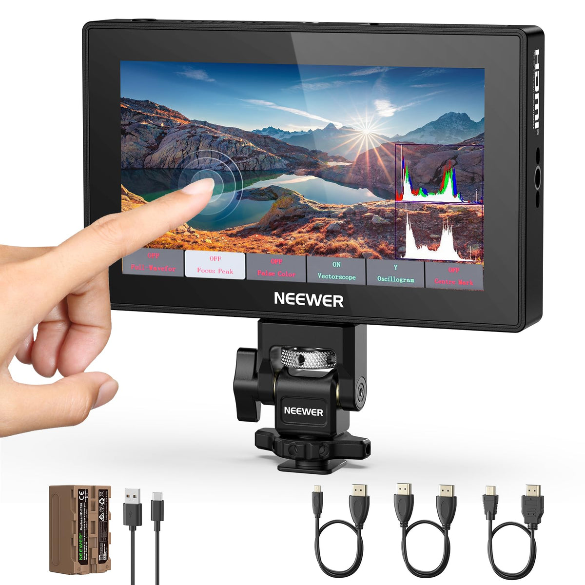 NEEWER 5.5" Camera Field Monitor 1920x1080 IPS Touch Screen Black DEMO