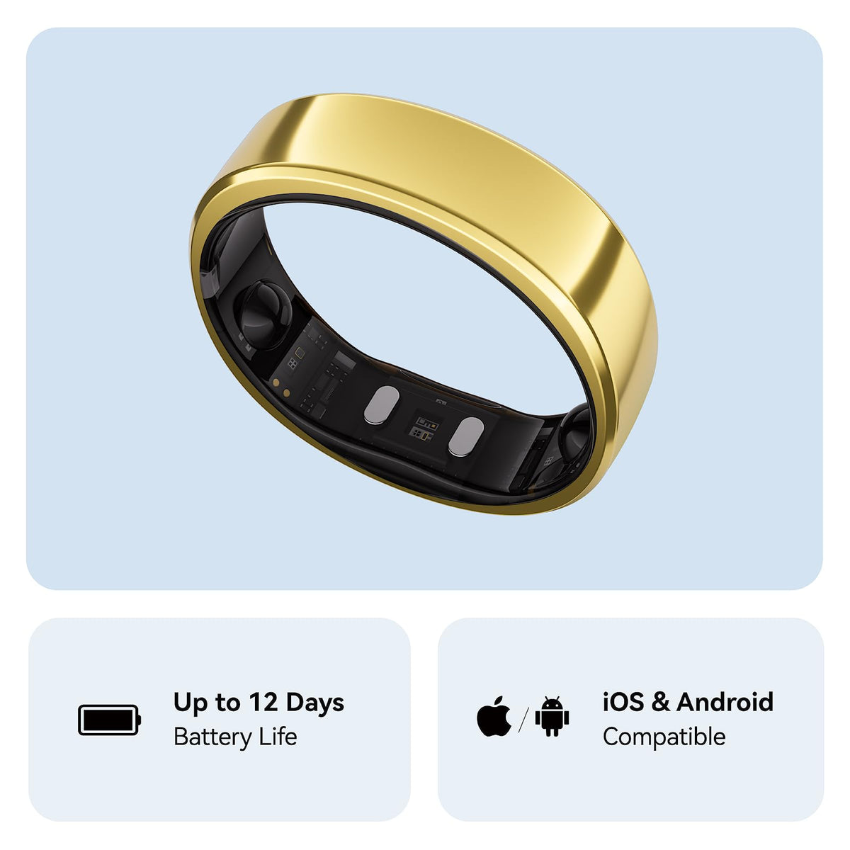 RingConn Gen 2 Smart Ring Sleep Apnea Monitoring Activity Tracker Gold DEMO