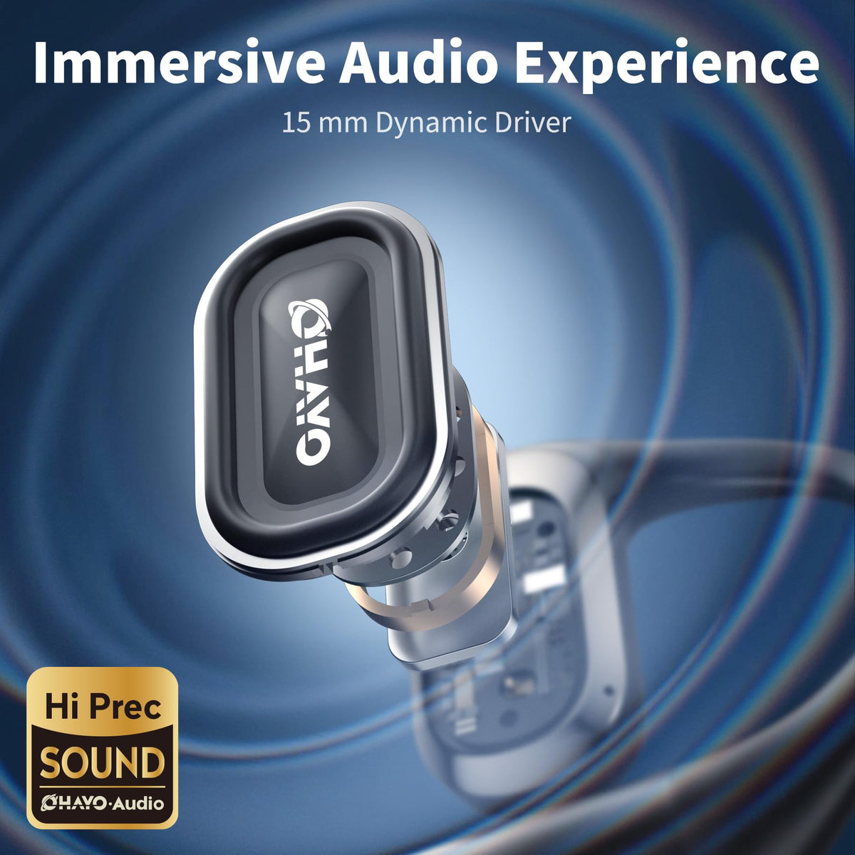 OHAYO Open-Ear Headphones Bluetooth 5.4 Ergonomic Earhook Black DEMO