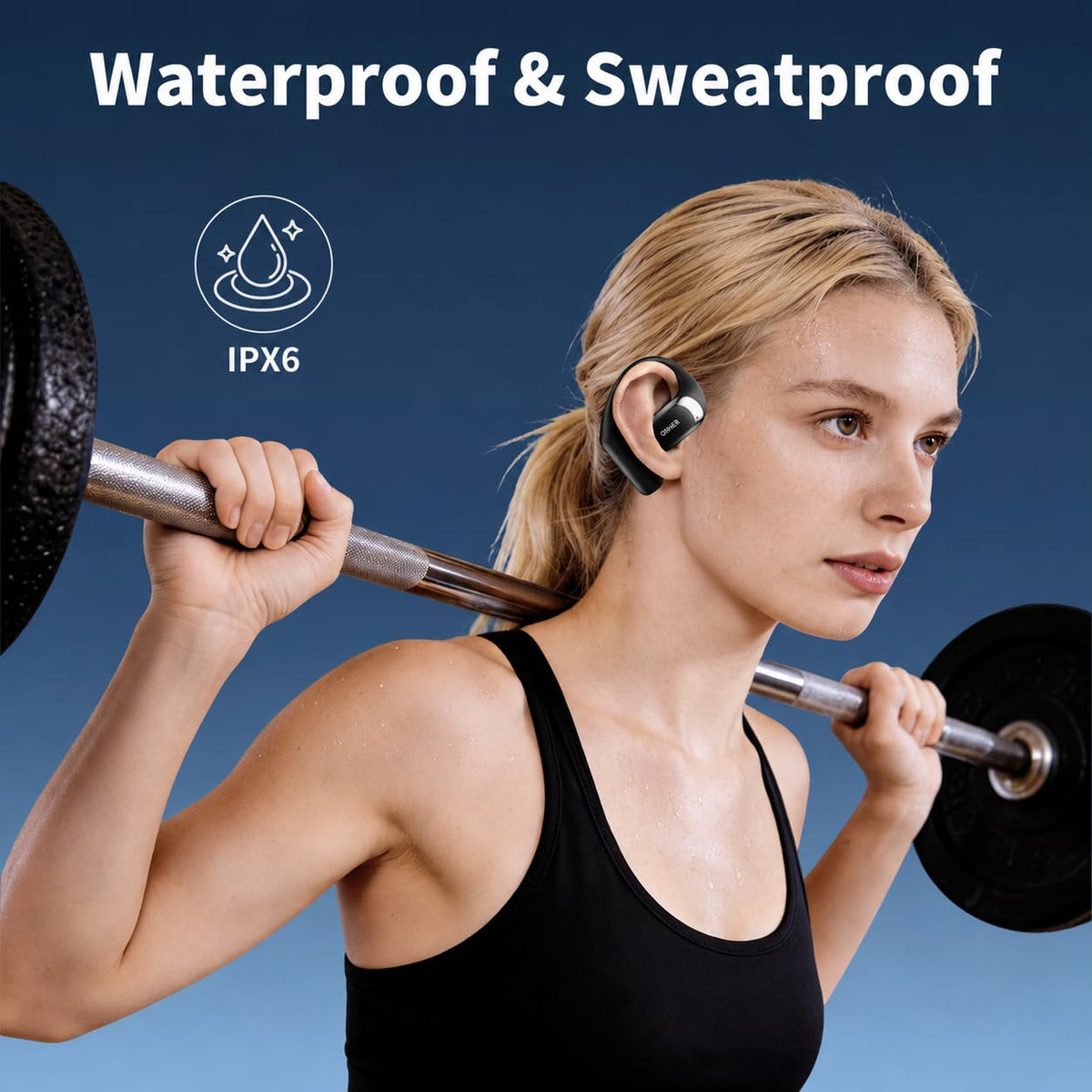 OHAYO Open-Ear Headphones Bluetooth 5.4 Ergonomic Earhook Black DEMO