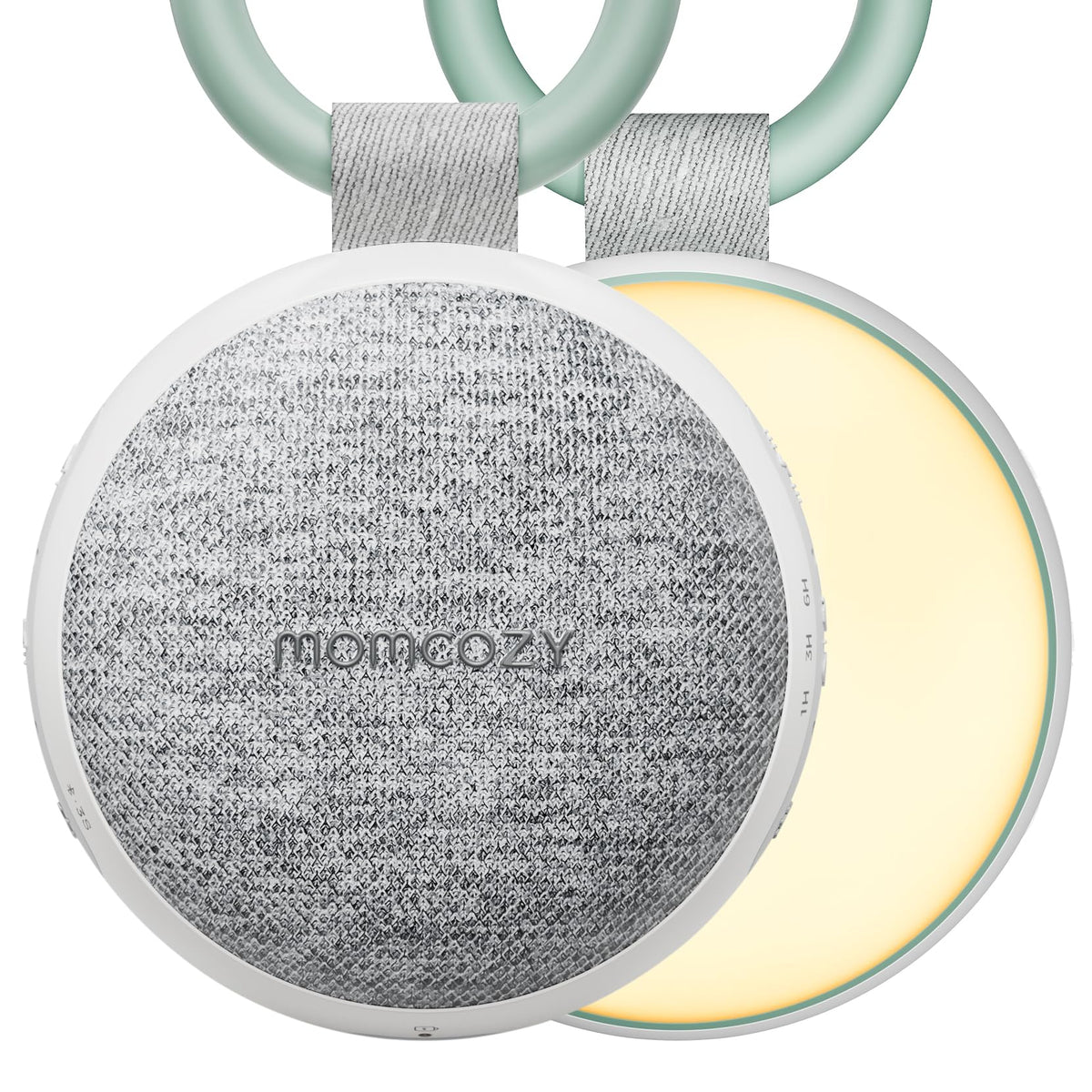 Momcozy White & Green Sound Machine Night Light Sleep Soother NEW