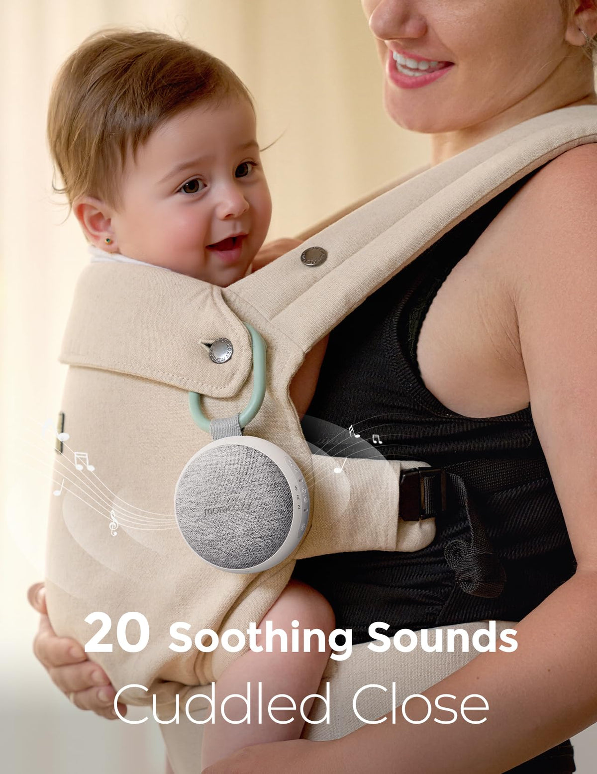 Momcozy White & Green Sound Machine Night Light Sleep Soother NEW