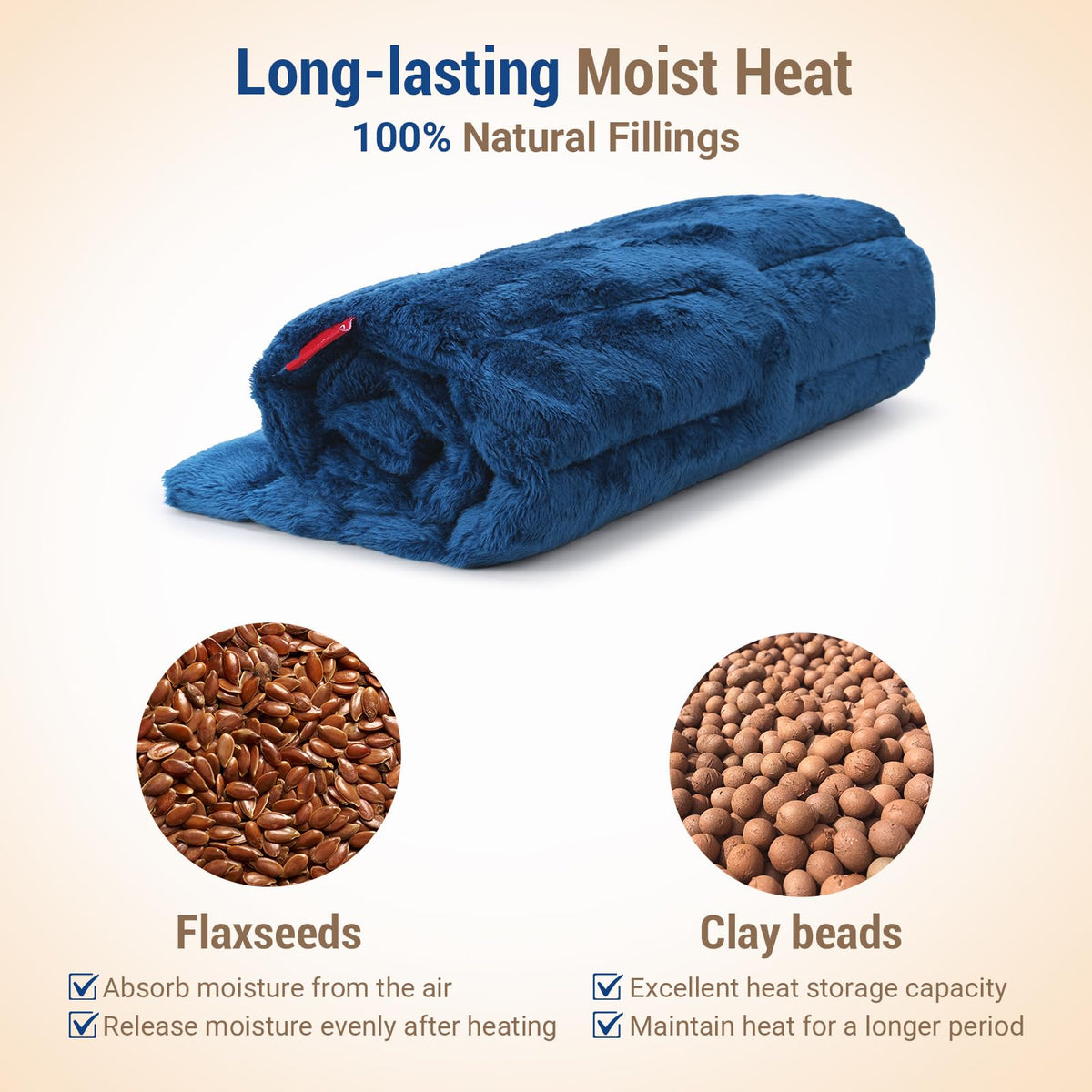 Comfytemp Blue Microwavable Heat Pad Moist Heating 60x30cm Large Size DEMO