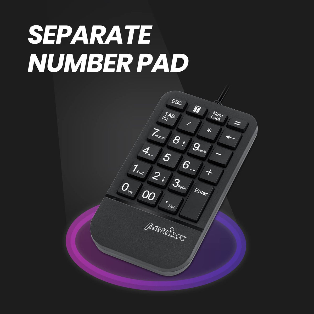 Perixx PERIDUO-606A Wireless Compact Ergonomic Keyboard Mouse Set Black NEW
