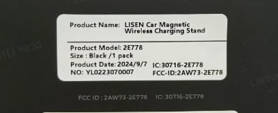 LISEN 15W Magsafe Wireless Car Mount Charger Phone Holder Black DEMO