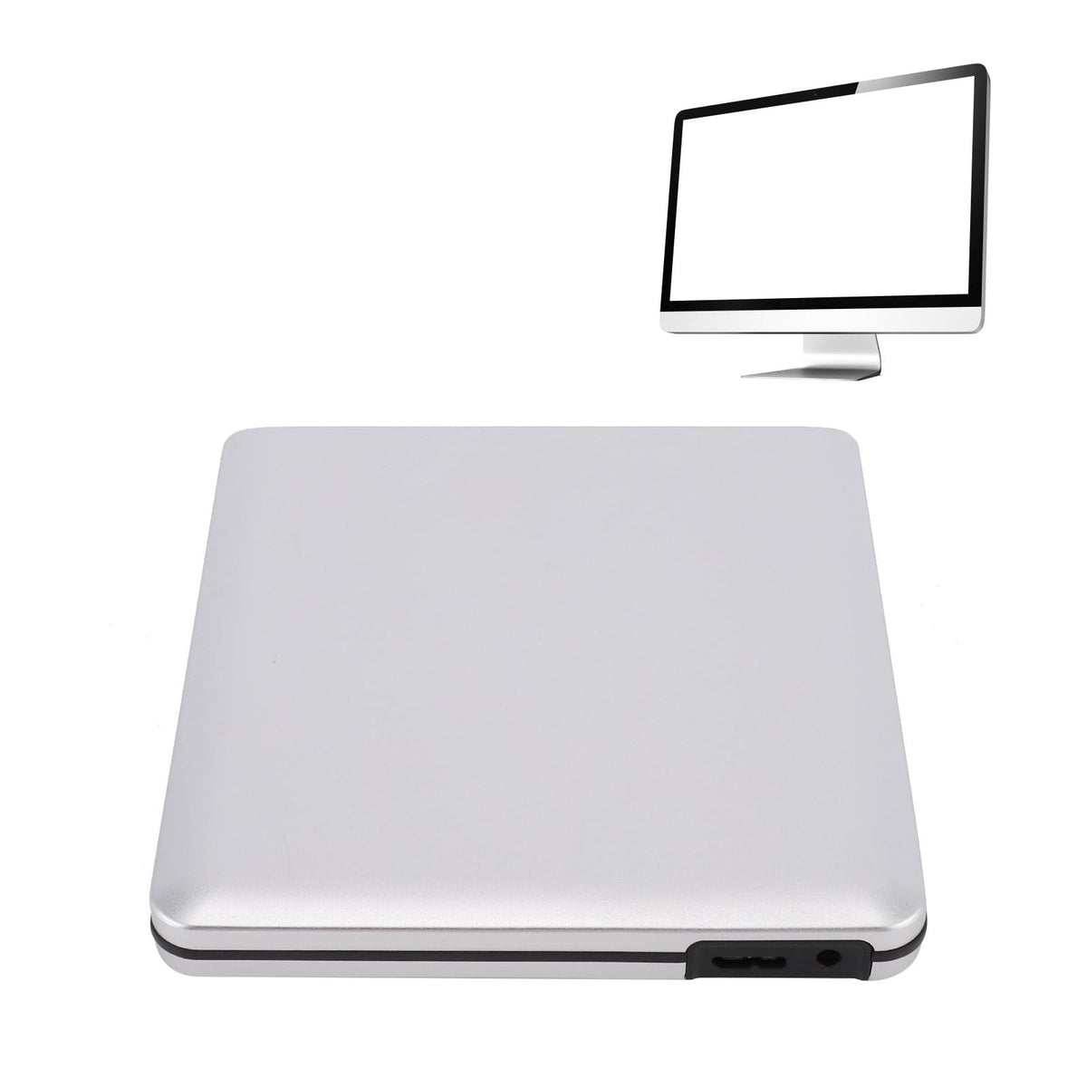 Portable Blu-Ray Player External DVD USB CD Drive Silver NEW