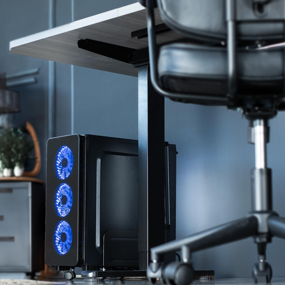VIVO Black ATX Computer Tower Desktop Case with Rolling Stand NEW
