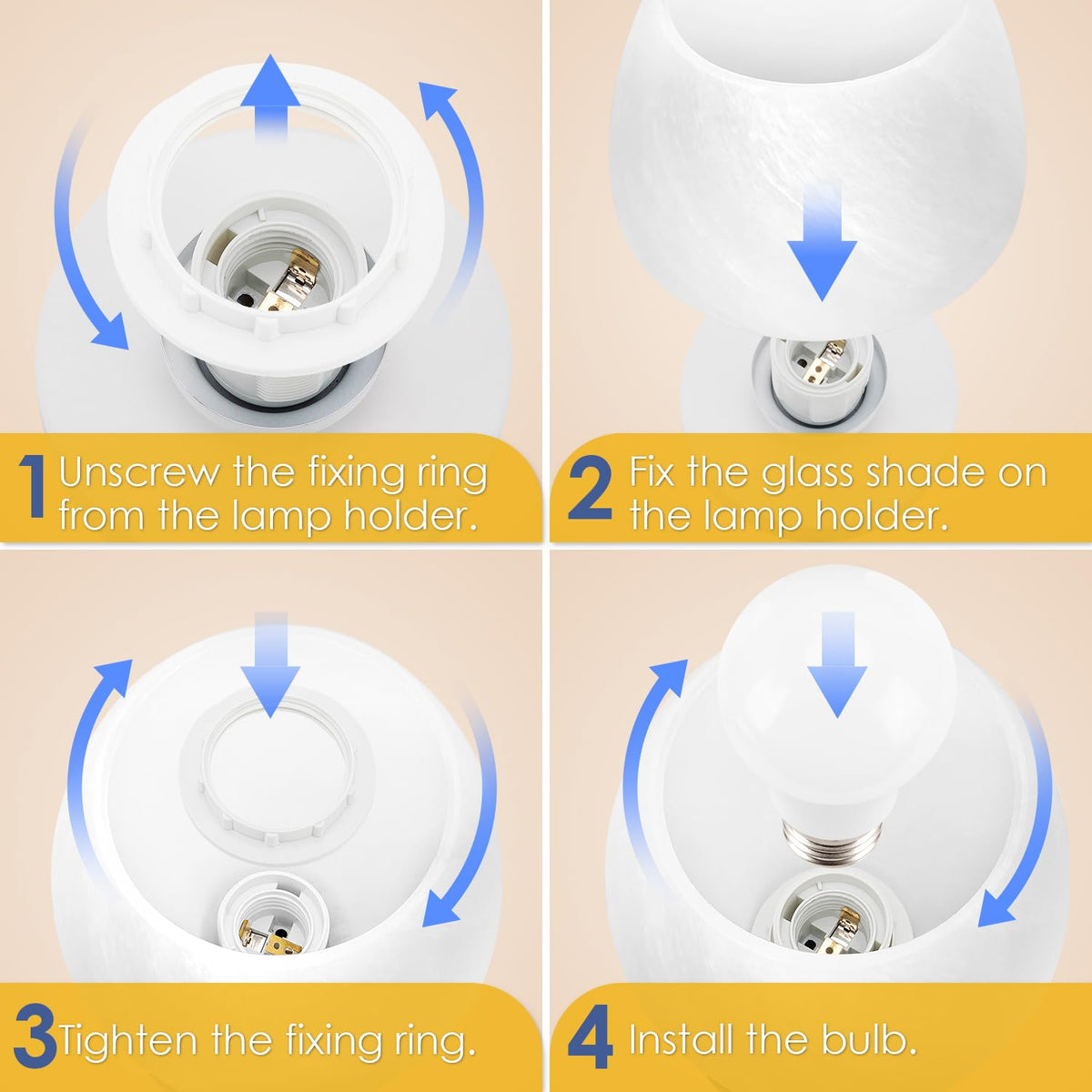 Soilsiu White Touch Bedside Table Lamp with 3 Way Dimmer LED NEW