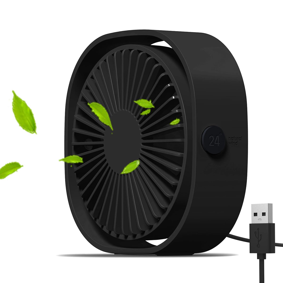 Simpeak Mini USB Fans USB Desk Fan Quiet Portable Black 12.5cm Small Size NEW