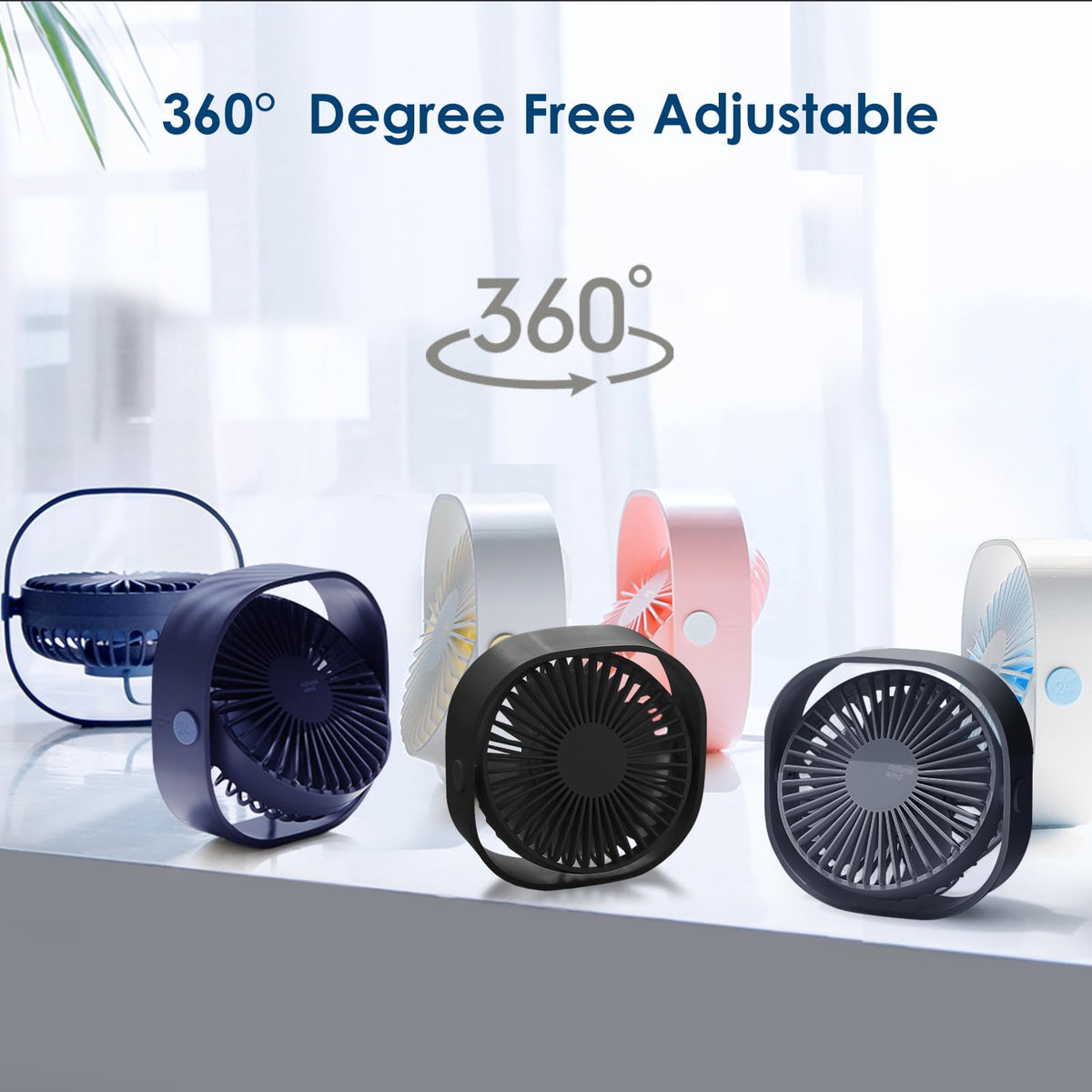 Simpeak Mini USB Fans USB Desk Fan Quiet Portable Black 12.5cm Small Size NEW
