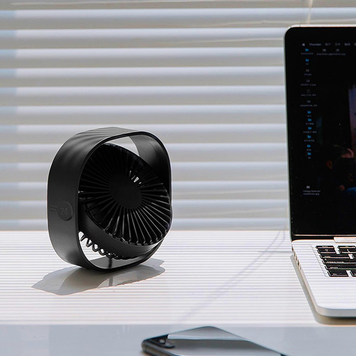 Simpeak Mini USB Fans USB Desk Fan Quiet Portable Black 12.5cm Small Size NEW