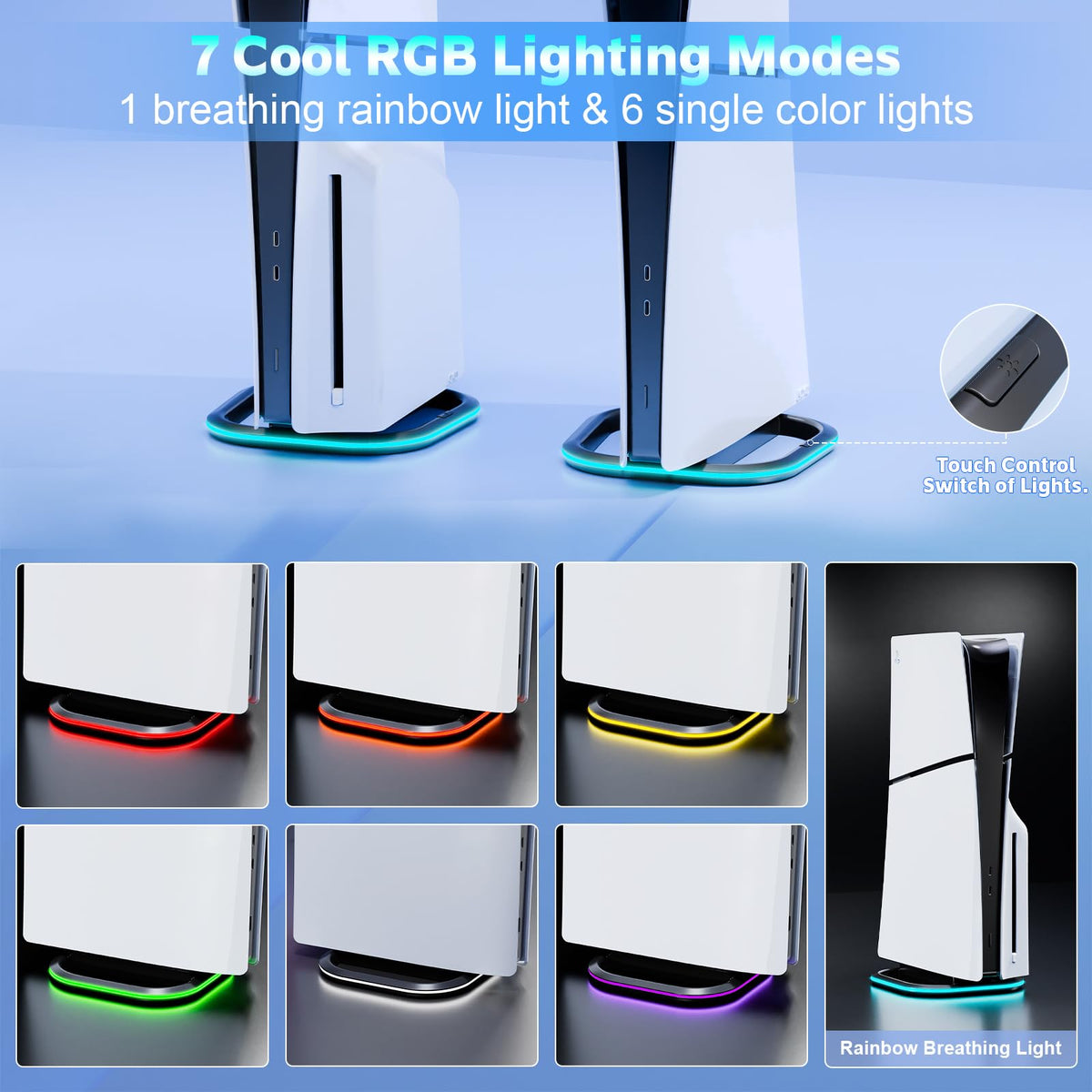 HONCAM Vertical Gaming Accessories Stand Kit for PS5 PlayStation Black DEMO