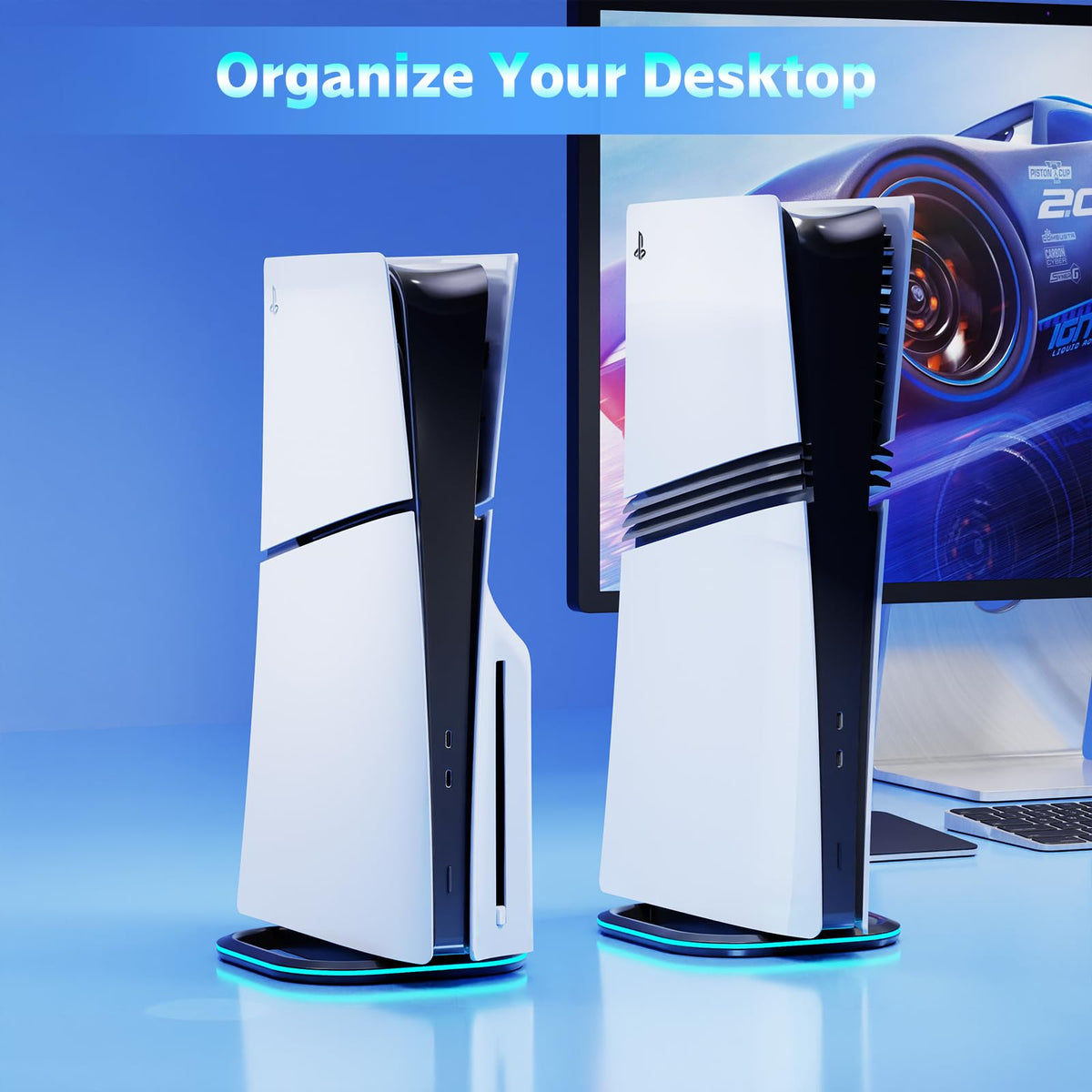 HONCAM Vertical Gaming Accessories Stand Kit for PS5 PlayStation Black DEMO