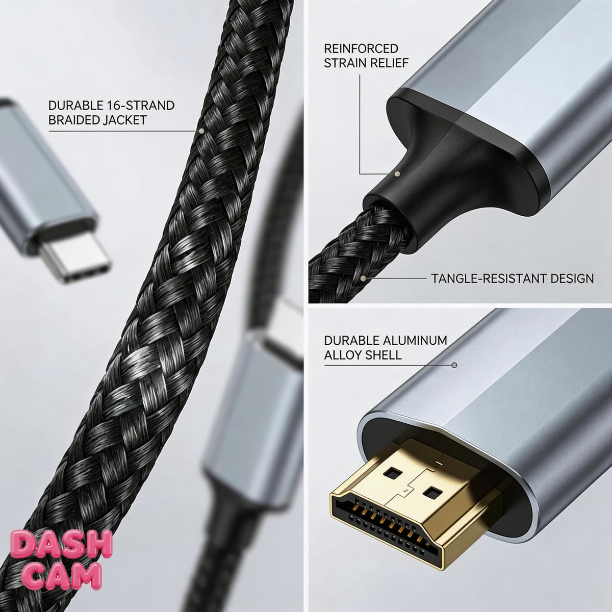HDMI to Lightning Adapter Cable 2m Black for iPhone iPad TV Size 2m NEW
