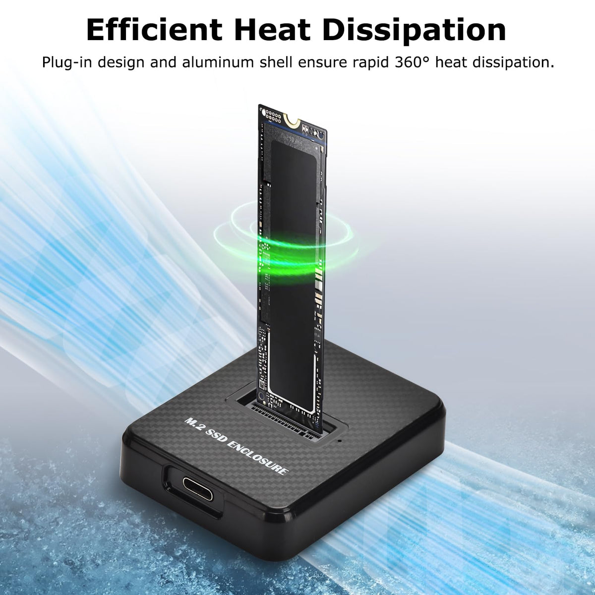 M.2 NVMe SATA USB 3.0 Docking Station 10Gbps Black Aluminum NEW