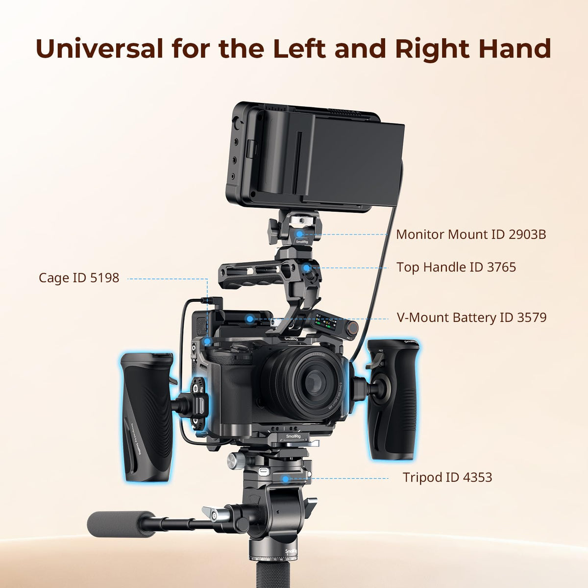 SMALLRIG NATO Swivel Handle H21 Handheld Stabiliser - Black NEW