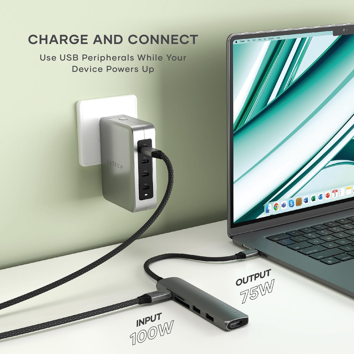 Satechi 6-in-1 USB Hubs USB-C Hub 4K HDMI Multiport Adapter Space Grey DEMO
