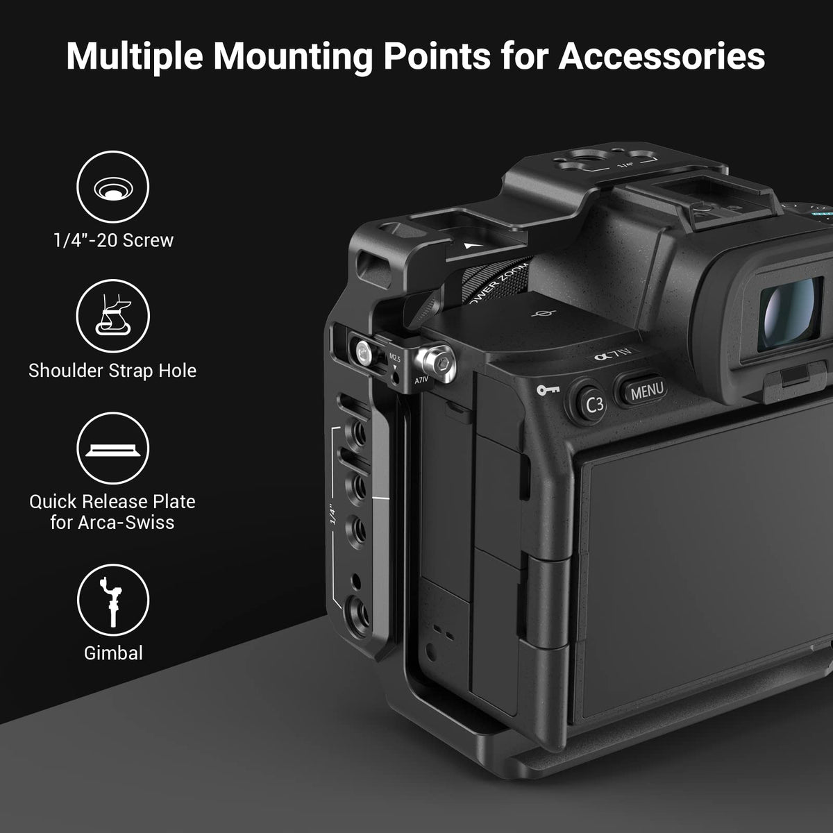 SmallRig Half Cage for Sony Alpha 7R V 7 IV 7S III Camera NEW