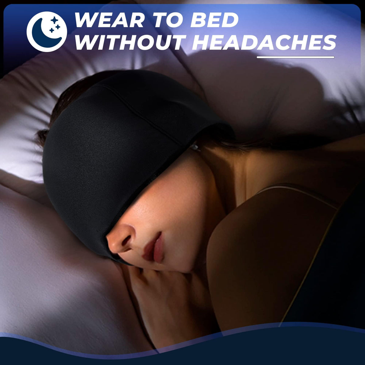 Cold Therapy Migraine Relief Cap Black One Size Headache Hat Size One Size NEW